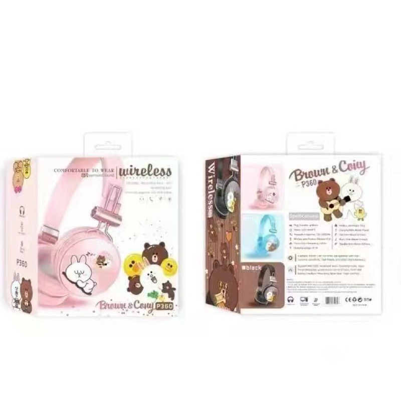 หูฟังคุโรมิและคิตตี้ไร้สาย รุ่นครอบหูจะช่วยตัดเสียงรบกวนภายนอกได้ ใช้งานได้นาน 18ชั่วโมงต่อการชาร์จ 1ครั้ง