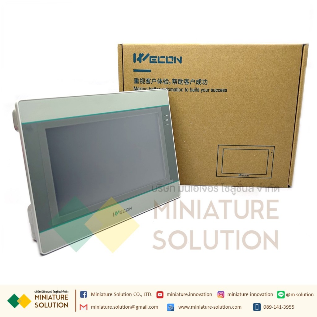 Wecon 7 inch HMI PI3070ie Wecon PI3070ie HMI | 7.0 Inch 24VDC หน้าจอแสดงผล ขนาด 7 นิ้ว