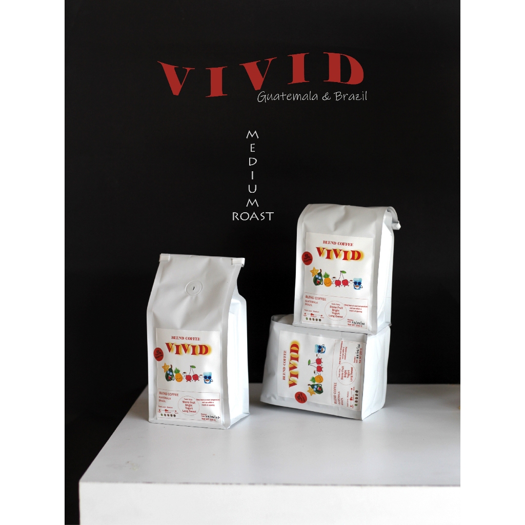 VIVID เมล็ดกาแฟ เบลน คั่วกลาง Oz Coffee Roaster Shop ขนาด 250 กรัม