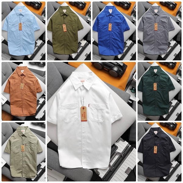 พร้อมส่ง เสื้อเชิ้ตแขนสั้น [ สวยแท้ %]