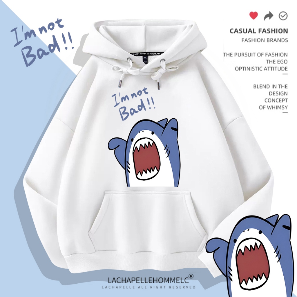 L578 เสื้อฮู้ดแขนยาวใส่ได้ทั้งชายและหญิง ผ้าโพลีเอสเตอร์ใส่สบาย เสื้อแฟชั่นลายน่ารัก
