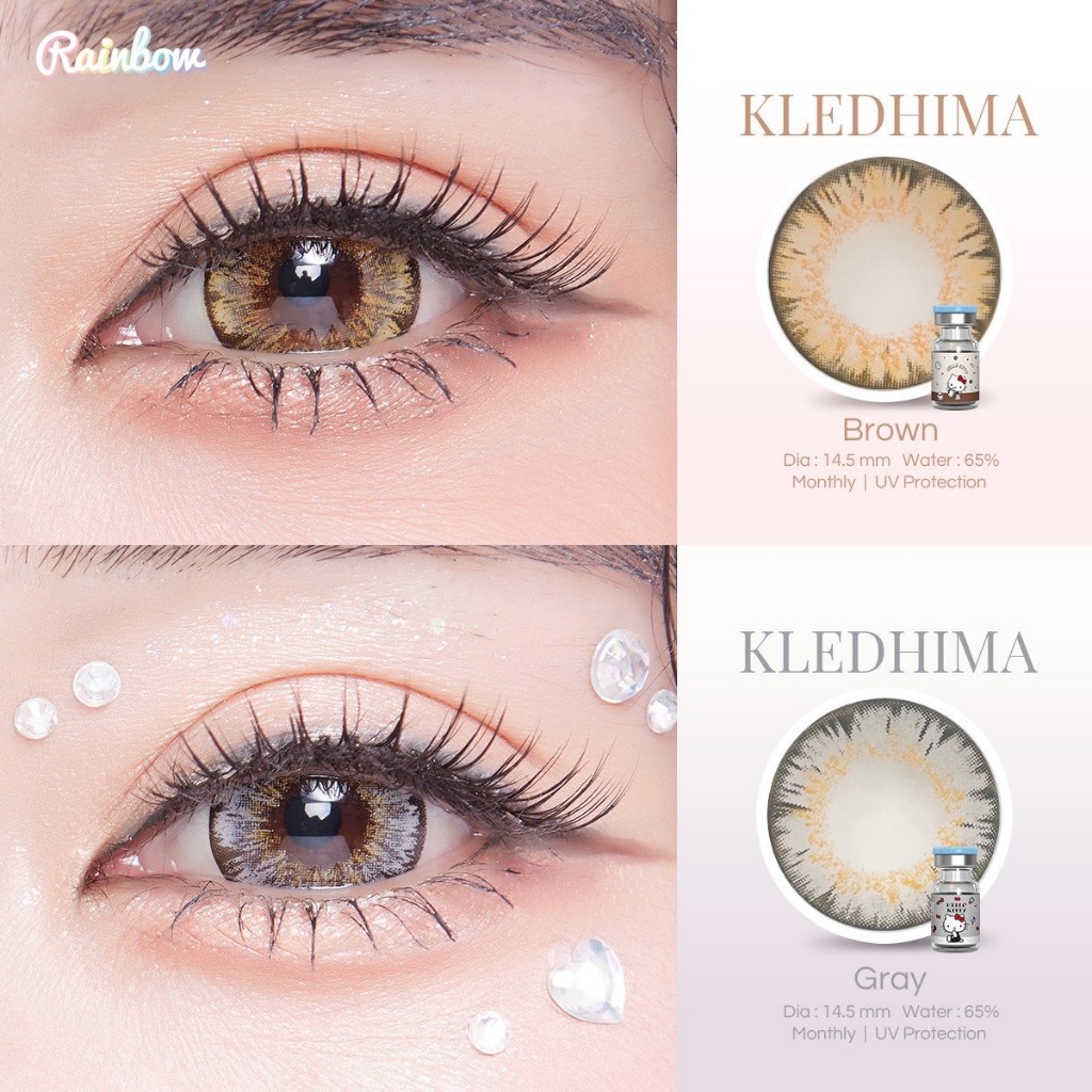 RainbowLens 👀🌈 KLED HIMA ☃️ คอนแทคเลนส์ (รายเดือน) ค่าอมน้ำสูง💦 เลนส์กัน UV ☀️ นำเข้าจากเกาหลี✈️ ลิขสิทธิ์ Sanrio แท้