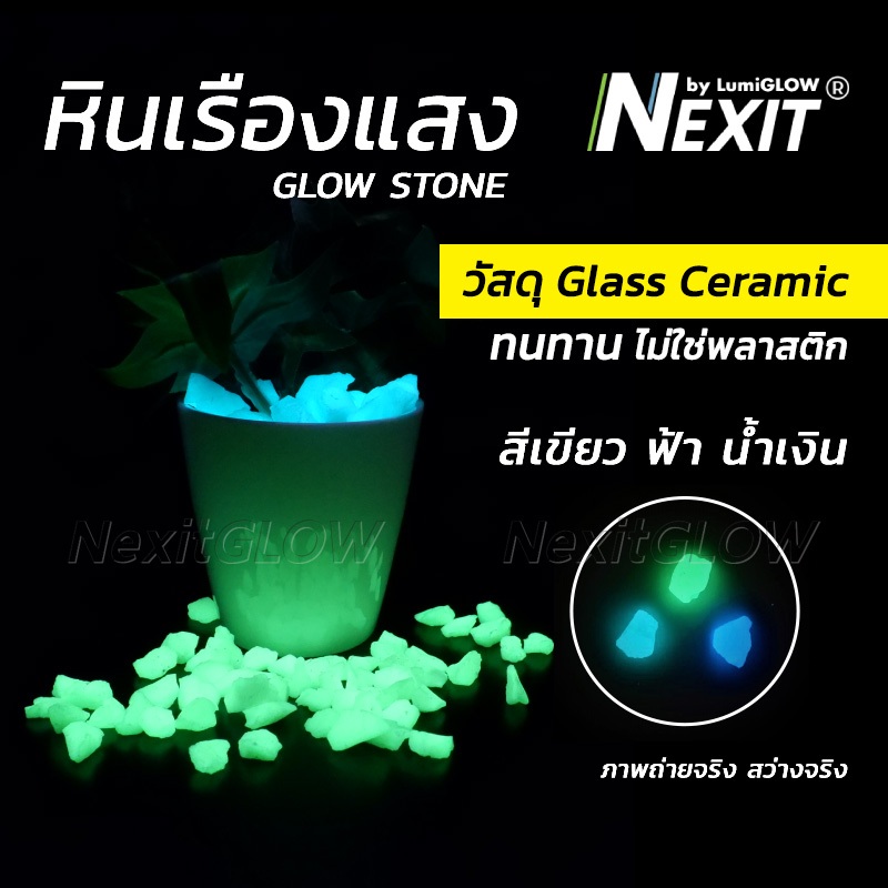 หินเรืองแสง Nexit by LumiGLOW [สว่าง x10] กันน้ำ (เลือกน้ำหนักได้) หินตู้ปลา หินตกแต่งสวน พื้นทร