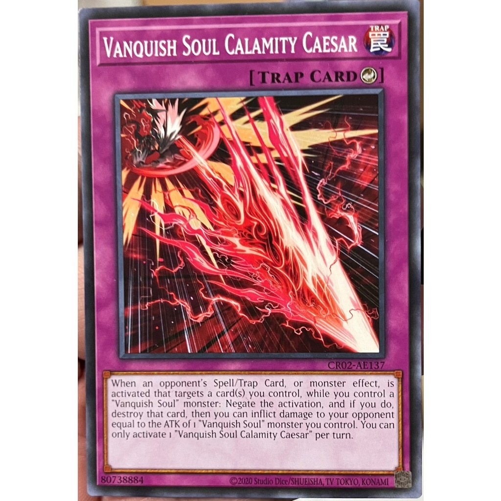 Yugioh Asia-Eng [CR02-AE137] Vanquish Soul Calamity Caesar (Common) การ์ดยูกิแท้ถูกลิขสิทธิ์