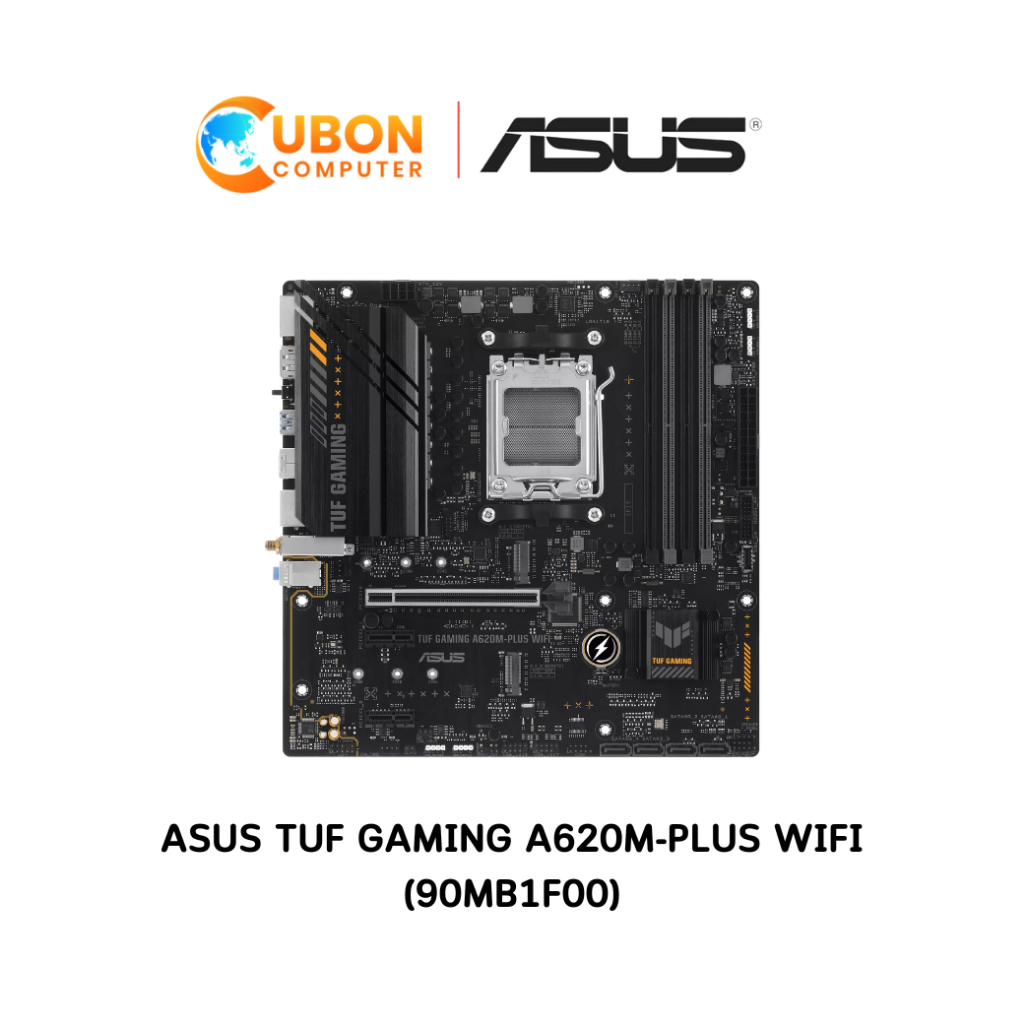 MAINBOARD (เมนบอร์ด) (AM5) ASUS TUF GAMING A620M-PLUS WIFI DDR5 ประกันศูนย์ 3 ปี