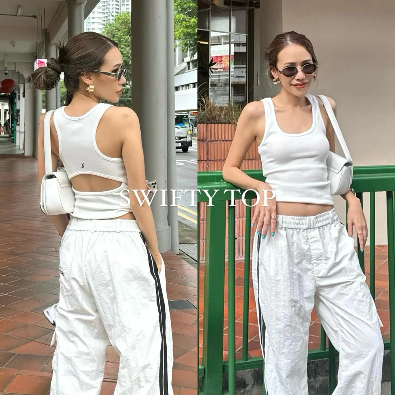 JARIN | SWIFTIE TOP (เสื้อกล้ามเว้าหลังปักlogo)