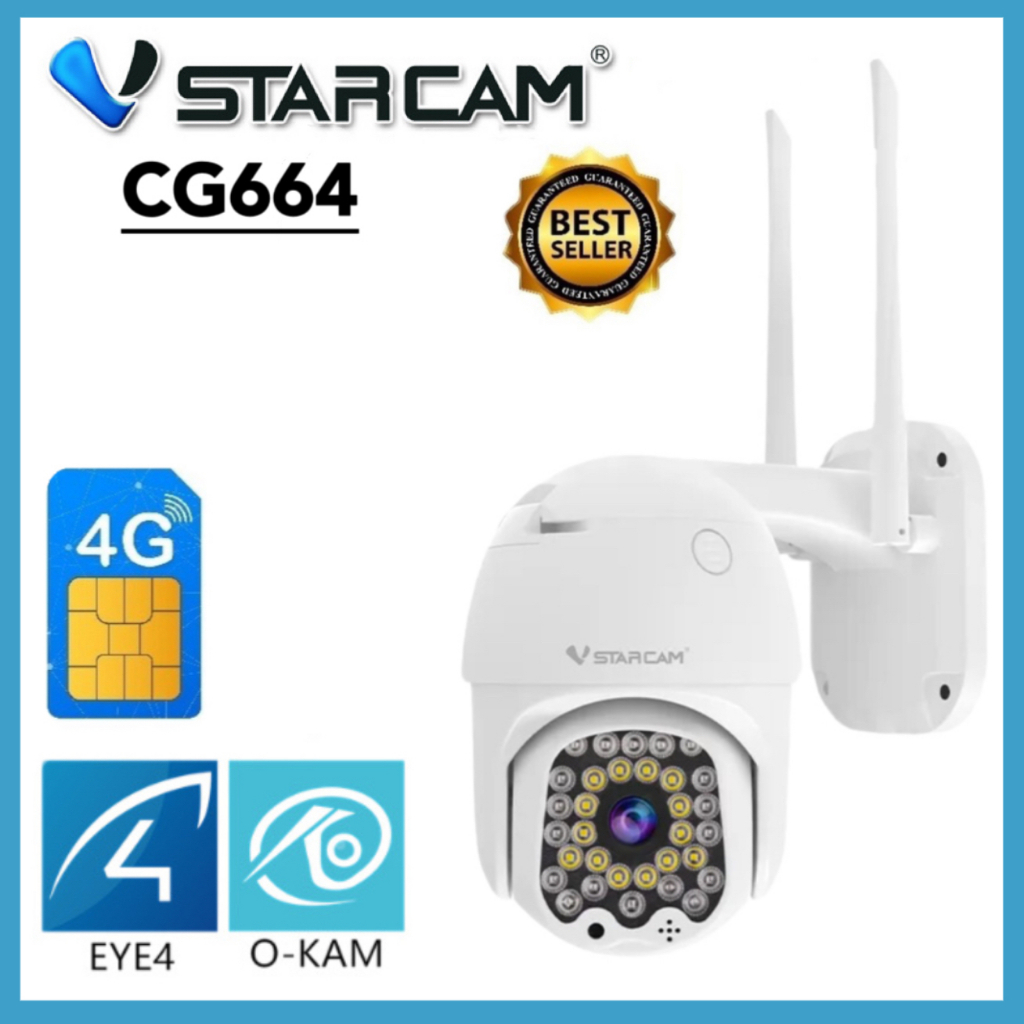 VSTARCAM CS666 WIFI/CG664/CG666 4G LTE SiM SUPER HD 1296p 3.0MegaPixel H.264+ iP Camera กล้องวงจรปิด