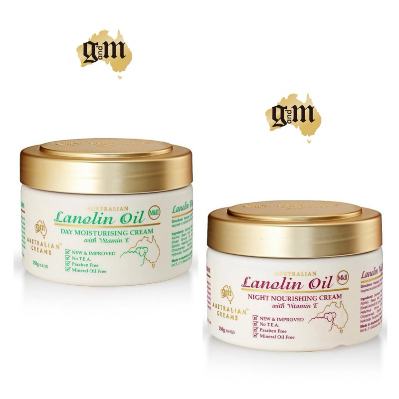 ของแท้100% G&M lanolin oil day & night moisturising cream 250g.