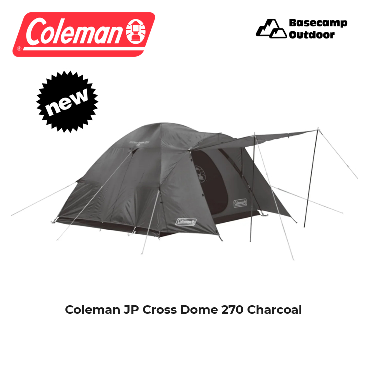 Coleman JP Cross Dome 270 Charcoal เต็นท์โดมสำหรับครอบครัว ขนาด 4-5 คน รับประกัน 1 ปี จาก Coleman Th