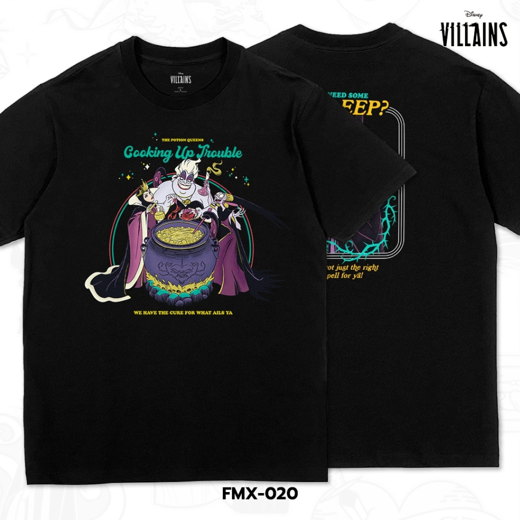 Power 7 Shop เสื้อยืดการ์ตูน "Villains" ลิขสิทธิ์แท้ DISNEY (FMX-020)