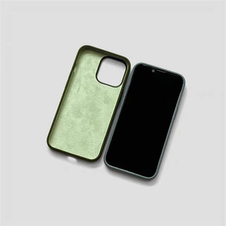 Supercase | I7P-i17promax เคสซิลิโคน กันเปื้อน บุกำมะหยี่ Silicone Cover Case Pine Green สีเขียว