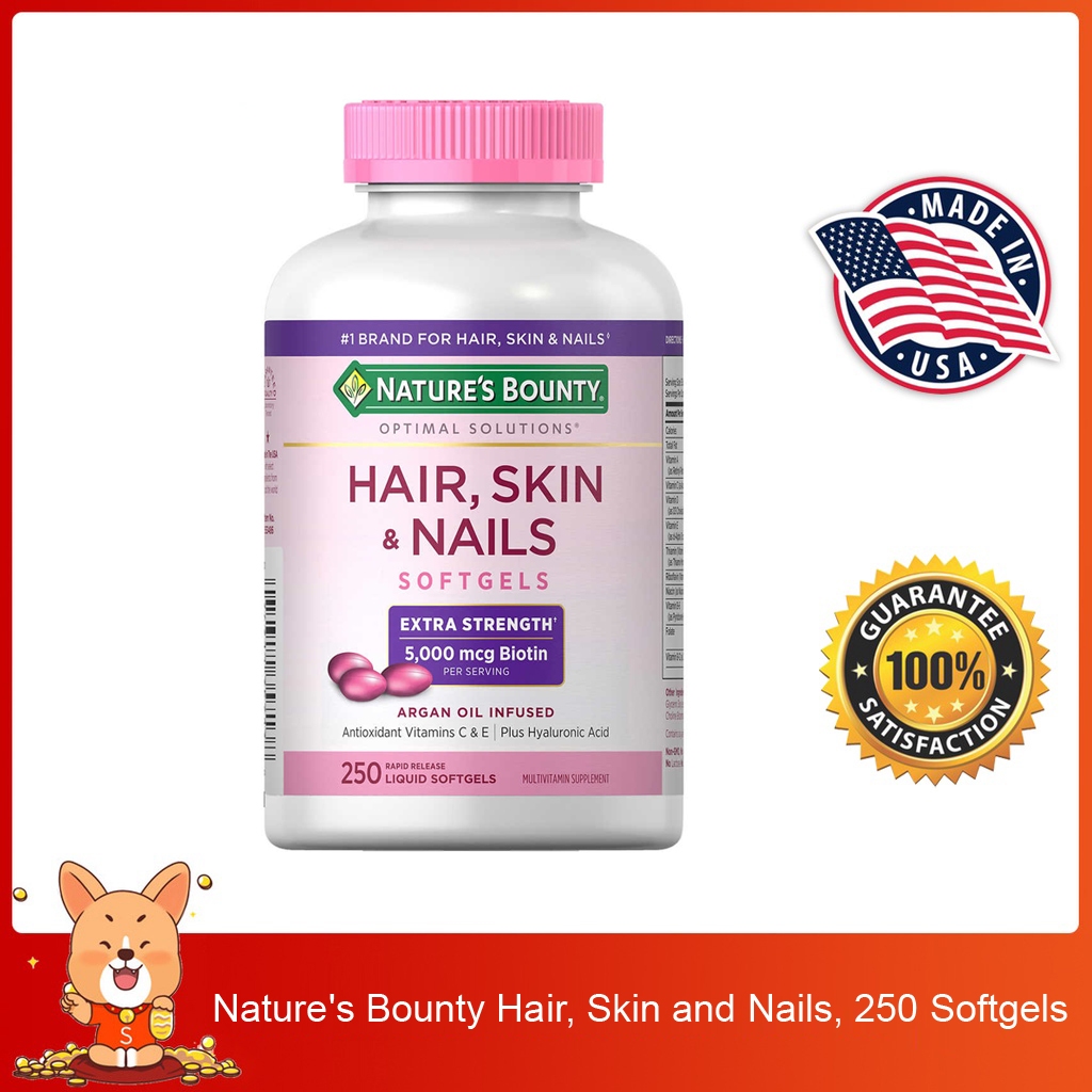 (Exp.10/2025)Nature's Bounty Hair, Skin and Nails, 250 Softgels