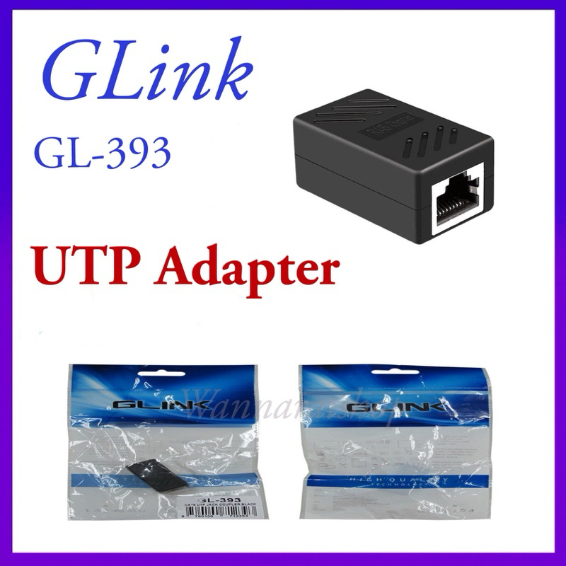 Glink GL-393 Cat6 UTP Coupler/Adapter เชื่อมต่อสายแลน cat6/ตัวต่อสายแลน2เส้นเข้าด้วยกัน