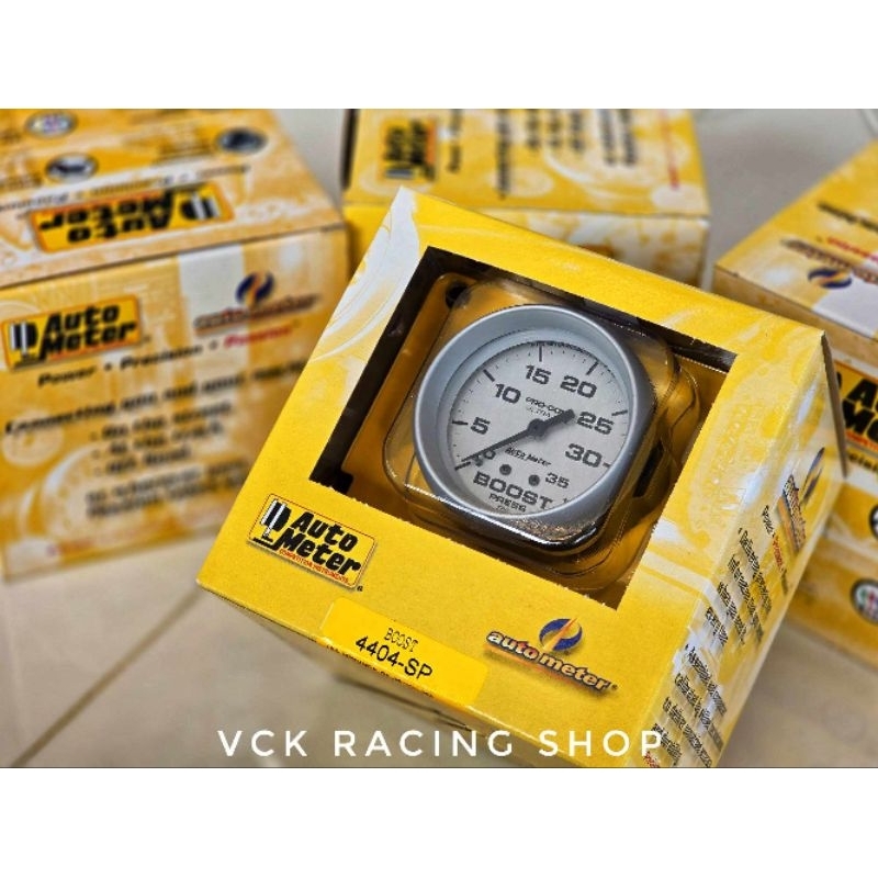 วัดบูส auto meter แท้ หน้าบรอน เข็มดำ 35 ปอน