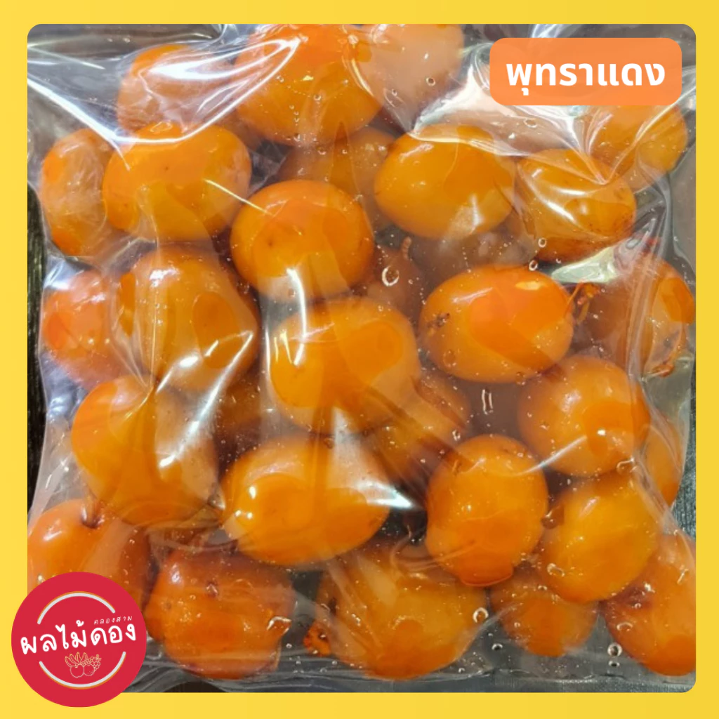 พุทราแดงดอง (ดองเกลือ-ดองสามรส) ดองธรรมชาติ ไม่มีขันฑสกร ไม่มีสารฟอก แถมฟรีพริกเกลือแซ่บๆ