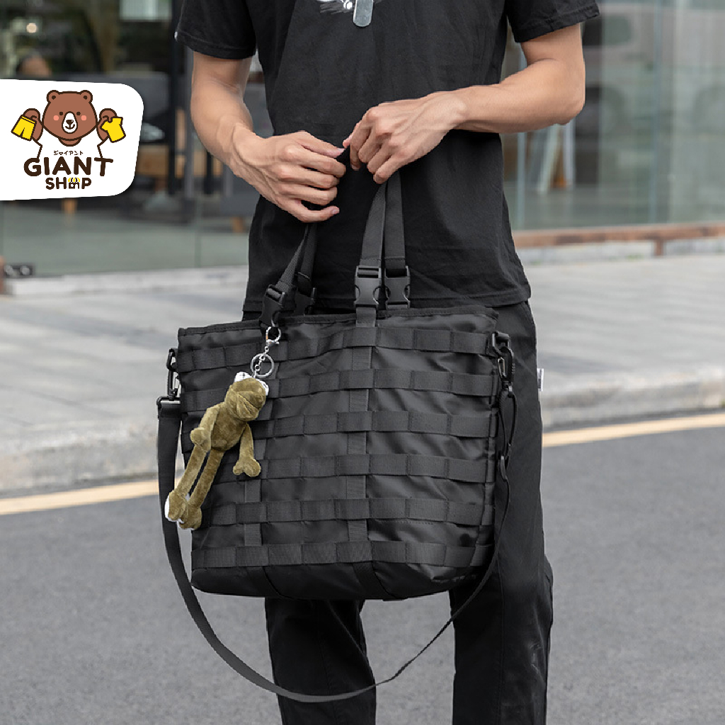 GIANTSHOP กระเป๋าสะพายไหล่เรียบง่าย ใบใหญ่ (O-1533)