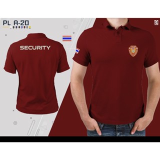 PL A-20 เสื้อโปโลรปภ security งานปัก