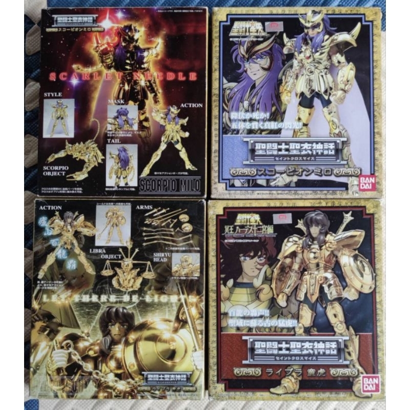 Seiya (2ตัว) ของสะสม มือ 2 Gold Saint Cloth Myth Libra &amp; Gold Saint Cloth Myth Scorpion Milo Bandai Saint Seiya Figure