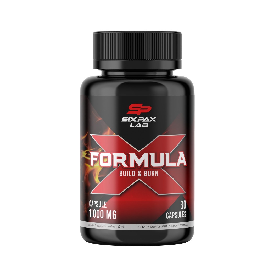 Formula X รักษามวลกล้ามเนื้อ รวมสารสกัดธรรมชาติครบสูตรใน 1 กระปุก ส่งฟรี มีเก็บปลายทาง - SIX PAX LAB