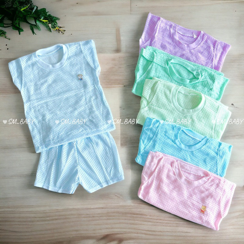 เสื้อรูแขนกุดขาสั้นเด็กทารก​ 3-12เดือน