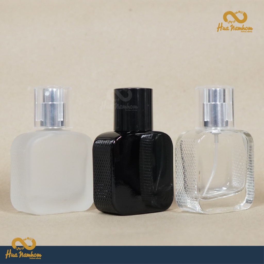 ขวดสเปรย์ทรงคอส ขวดแก้วชนิดขุ่น ฝาครอบพลาสติก ขนาดบรรจุ 30ml