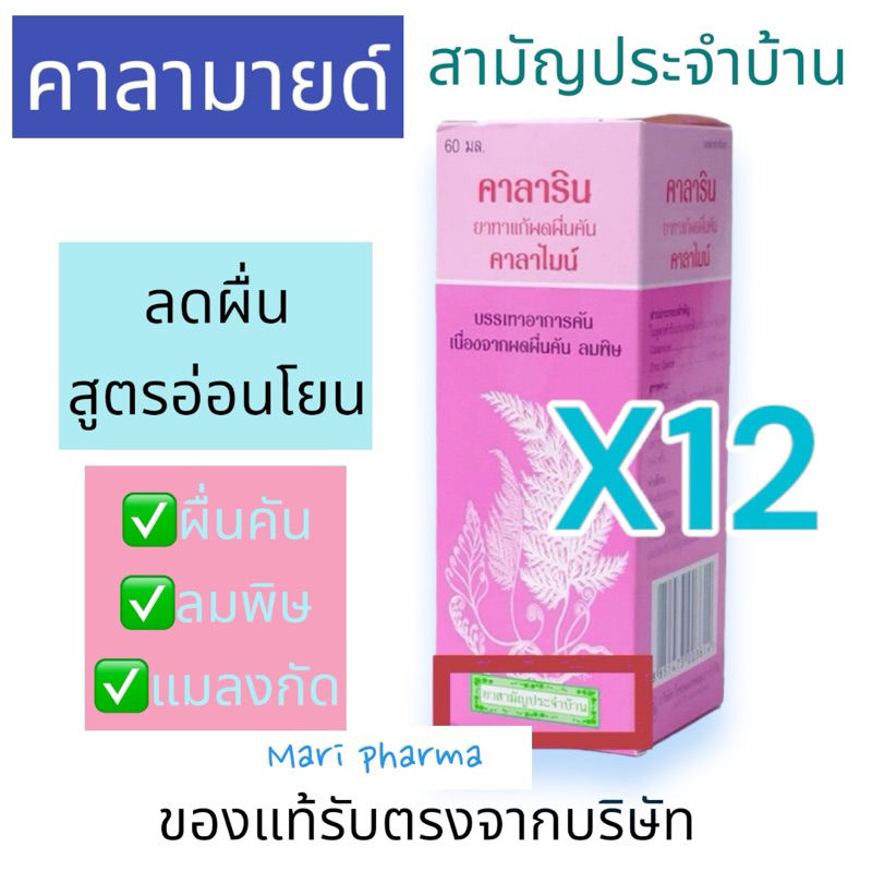 [ยกโหล] Calarin Calamine Lotion