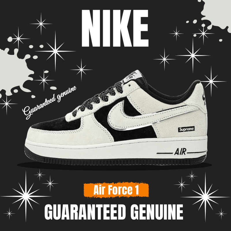 （จัดส่งฟรี）Supreme x Nike Air Force 1 07 Low"Supreme" องเท้าผ้าใบ รองเท้า nike ME2392-105