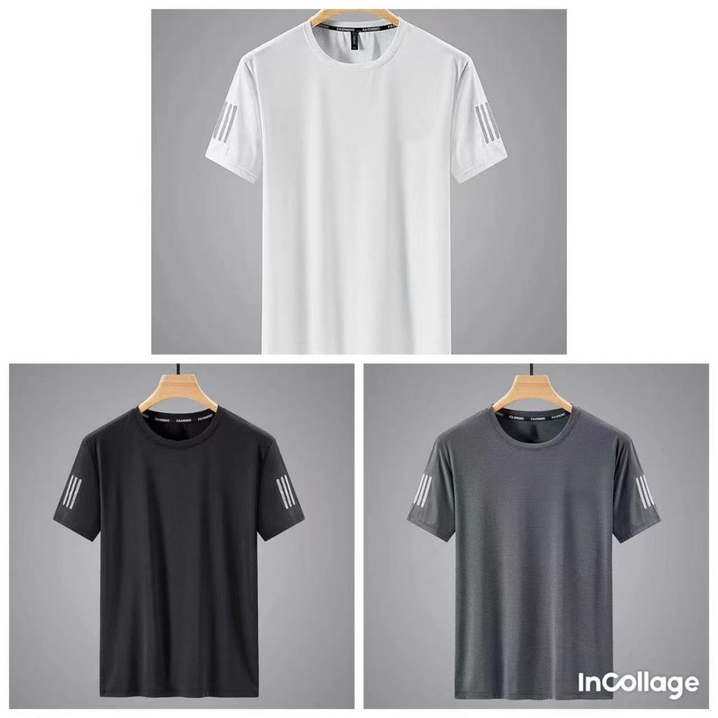 เสื้อยืดแขนสั้น ผ้าเรยอน แบบแห้งเร็ว ระบายอากาศได้ดี สําหรับผู้ชาย สินค้าพร้อมส่ง