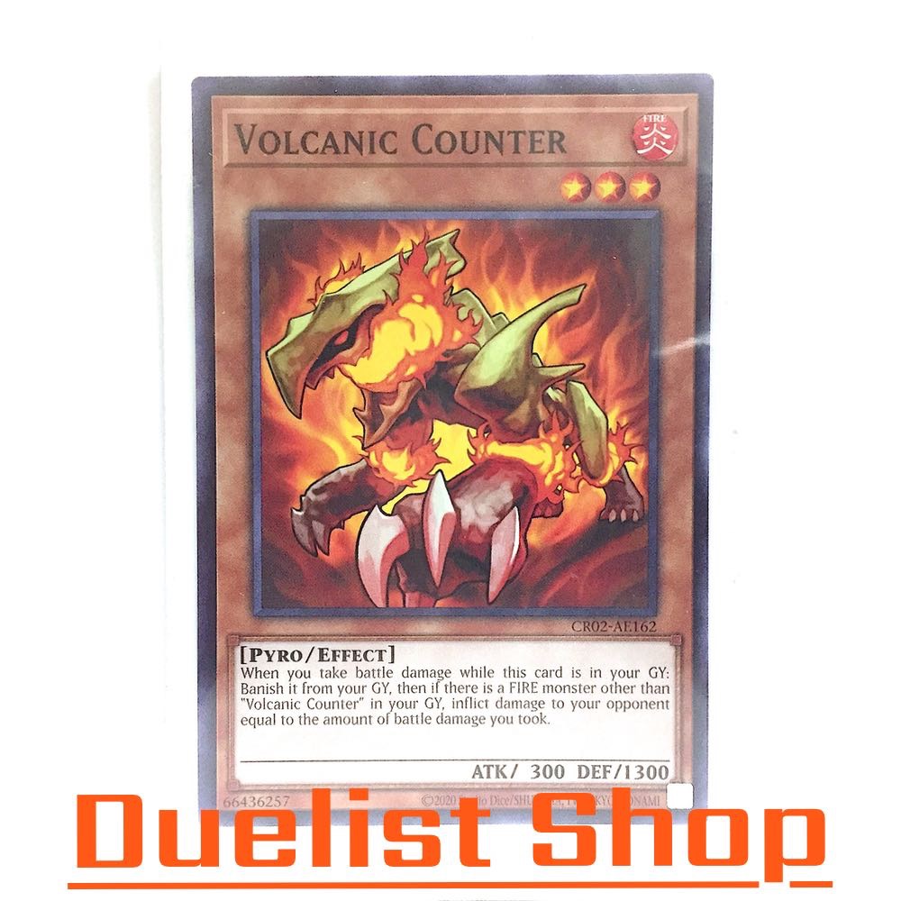 Volcanic Counter (N) Monster Fire Level3 [Pyro/Effect] ชุด CR02-AE162 การ์ดยูกิโอ (Yu-Gi-Oh!) OCG Asia ENG