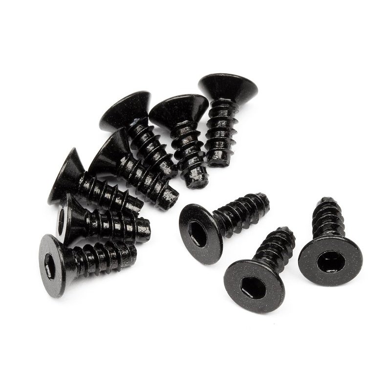 HPI 94303 TP. FLAT HEAD SCREW M3x8mm (HEX SOCKET/10pcs)