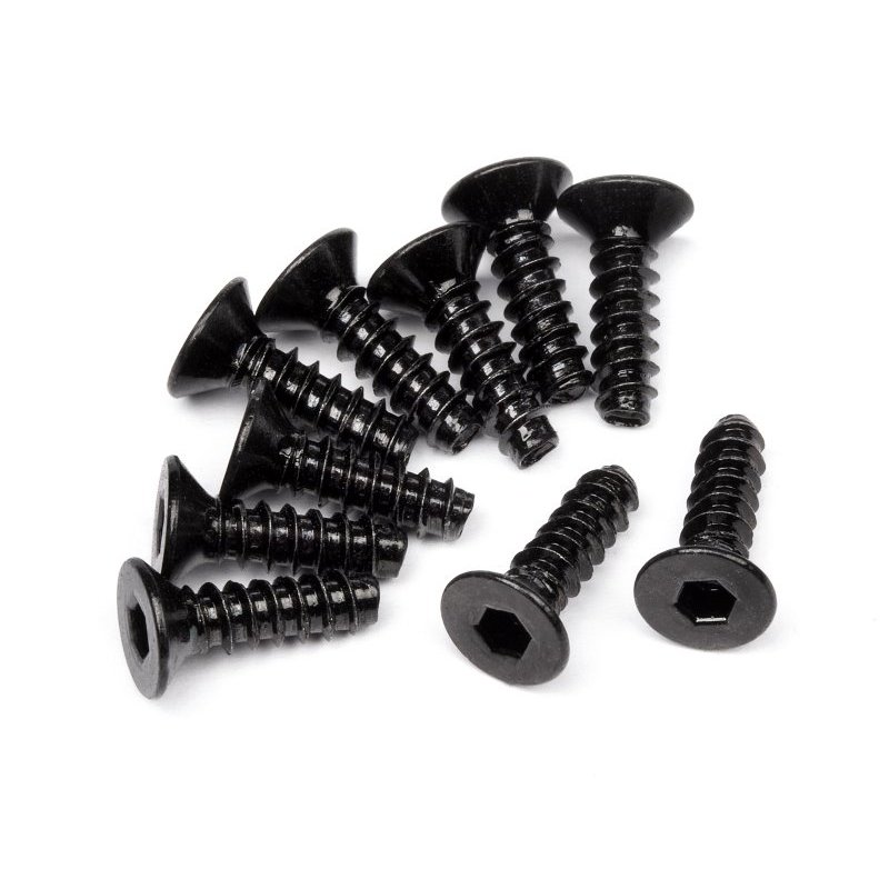 HPI 94304 TP. FLAT HEAD SCREW M3x10mm (HEX SOCKET/10pcs)