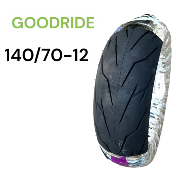 ยางนอก เรเดียน Msx 125 ล้อหลัง อัพไซส์ เบอร์ 140/70-12  ลายสายฟ้า Goodride ยางไทย คุณภาพเกินราคา