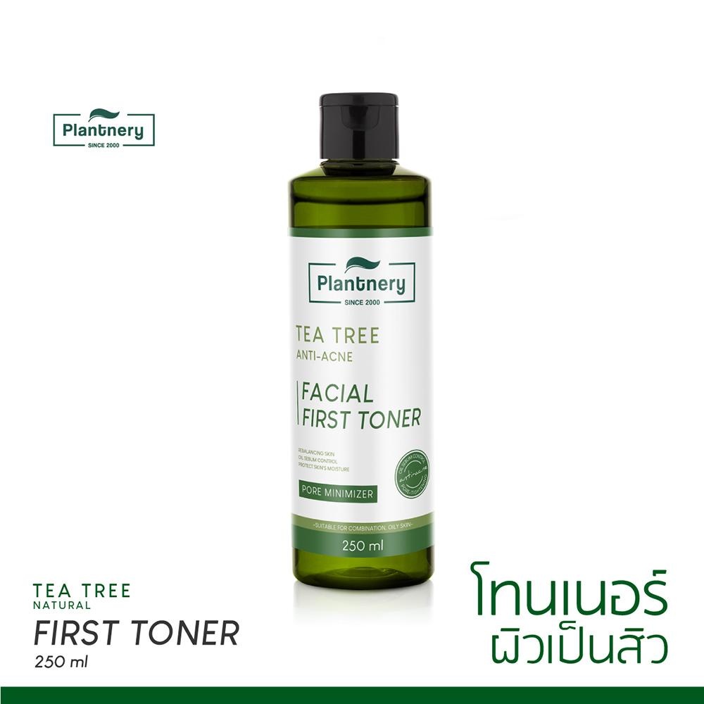 แท้ Plantnery Tea Tree First Toner 250 ml โทนเนอร์ ที ทรี สำหรับผู้มีปัญหาสิว หน้ามัน