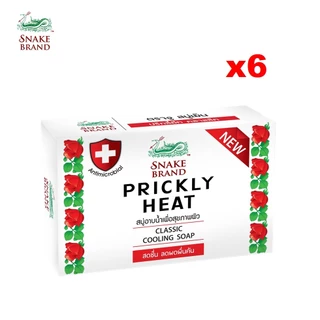 (แพ็ค 6 ก้อน)Snake Brand สบู่เย็น ตรางู สูตรคลาสสิค 100 กรัม (สบู่, สบู่เย็น, COOLING SOAP)