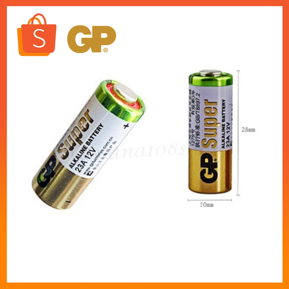 GP ถ่าน Alkaline Battery 12V รุ่น 23A ถ่านกริ่งไร้สาย รีโมตรถยนต์ 23A, 23AE, A23, E23A (1ก้อน)