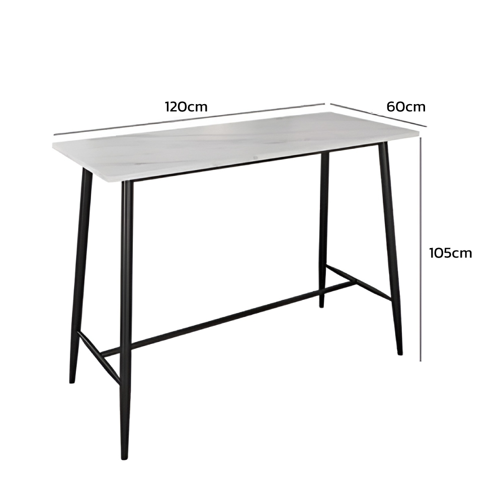 โต๊ะบาร์ โต๊ะทรงสูง ท็อปด้วยกระเบื้องพอร์ซเลน / Bar table, tall table, top with porcelain tiles.