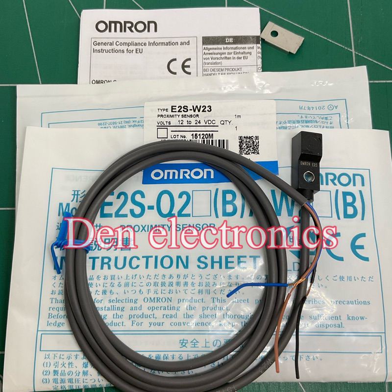 Omron E2S-W23 PROXIMITY SENSOR 12-24VDC  1M (ของใหม่) ระยะ2.5mm 3สาย ชนิด NPN-NO