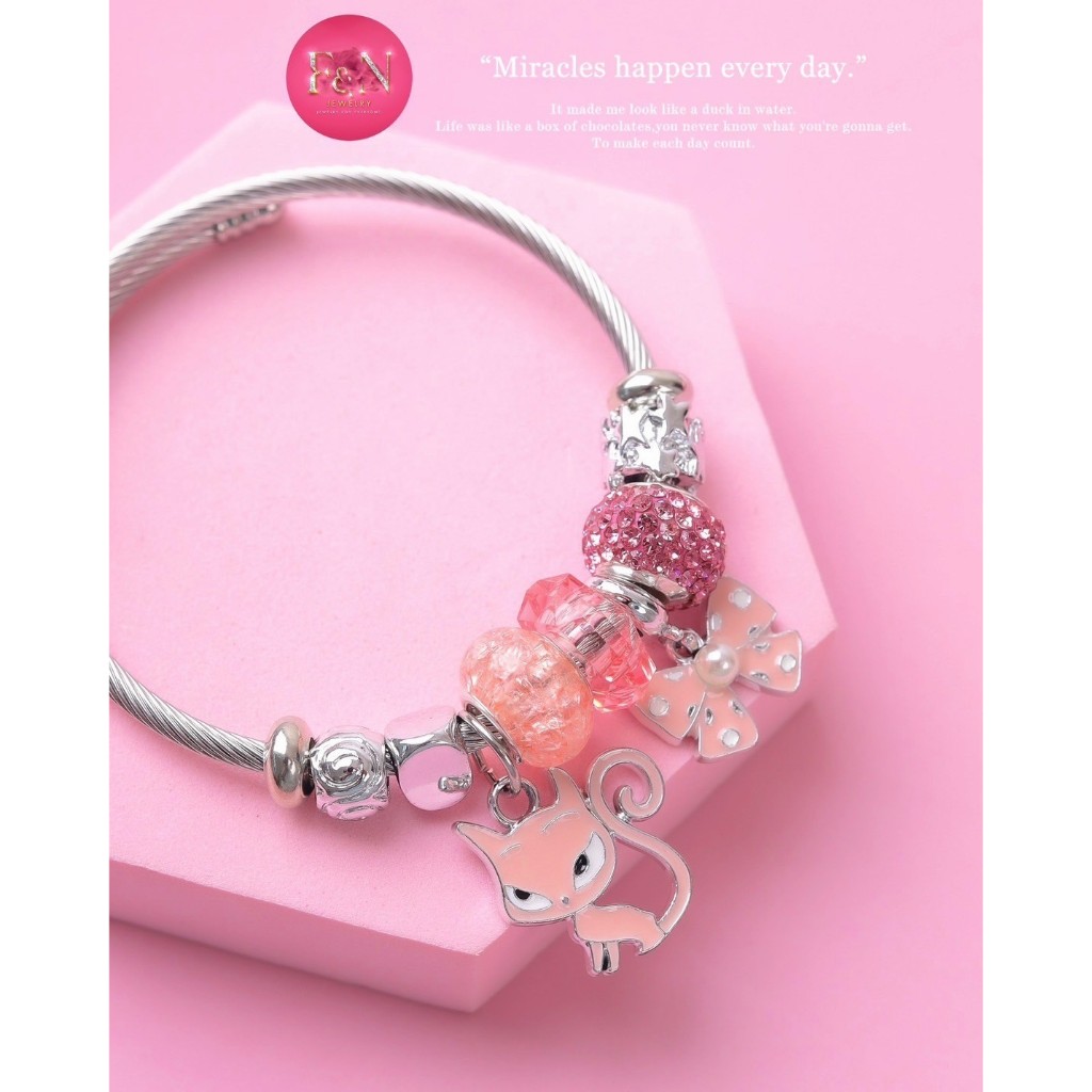 สร้อยข้อมือ PANDORA กำไลข้อมือ ผู้หญิง กำไลแพนโดร่า พร้อมกล่อง (ไม่มีกล่อง)