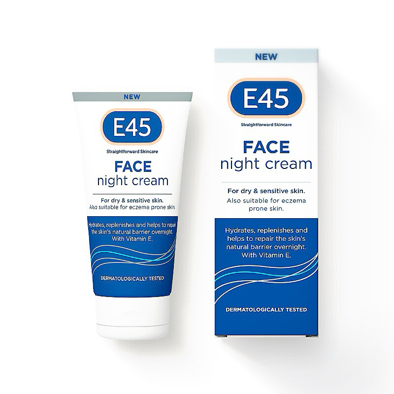 💙แท้💯%จากอังกฤษ🇬🇧E45 FACE Night Cream⚡️ไนท์ครีมสำหรับผิวแห้ง/ผิวบอบบาง/ผิวแพ้ง่าย⭐️