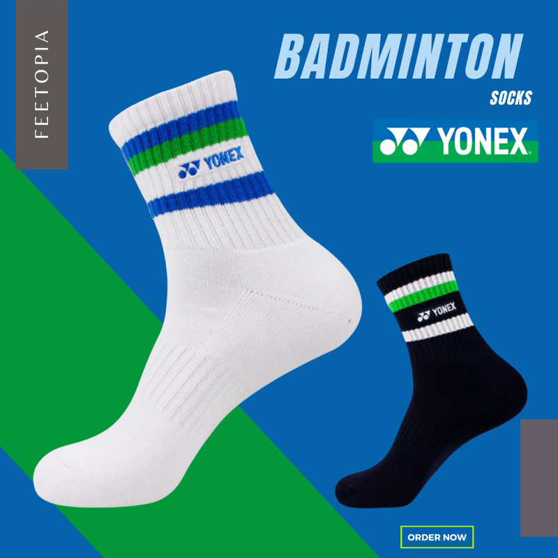 ถุงเท้าแบดมินตัน Yonex ข้อกลางผ้านุ่มหนา  YONEX Badminton Sock