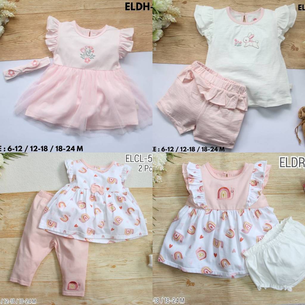 On-Sale!! 𝐄𝐥𝐞𝐠𝐚𝐧𝐭 𝐤𝐢𝐝𝐬 ชุดเด็กผู้หญิง 6-24M Size : 6-12M 12-18M 18-24M