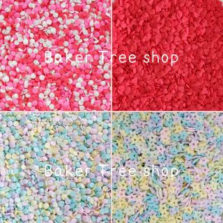 Baker Tree สปริงเคิลน้ำตาล สำหรับโรย หรือ ตกแต่งขนม 25/50/100 กรัม (Confetti Sprinkles for cake decoration)