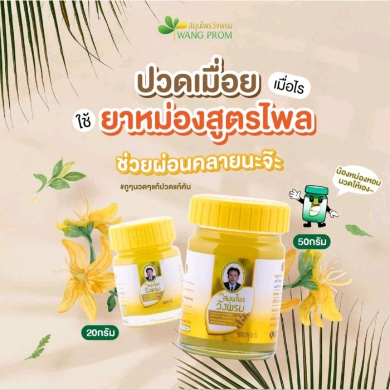 ยาหม่องสูตรไพล กล่องเหลือง สมุนไพรวังพรม 5 กรัม **ขวดพลาสติกจิ๋ว** (ยกแพ็ค 12 ขวด) แพ็คเกจใหม่ - รูปที่ 6