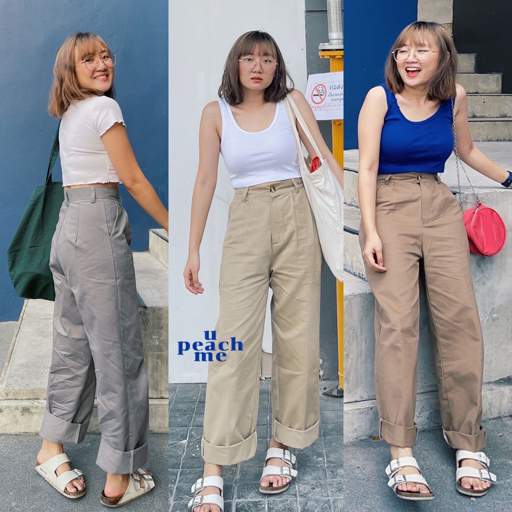 LOONG PANTS I S-4XL กางเกงขายาวทรงลุงเอวสูงปรี้ด กระบอกตรงเท่ๆ วินเทจมากเท่สุดใจ