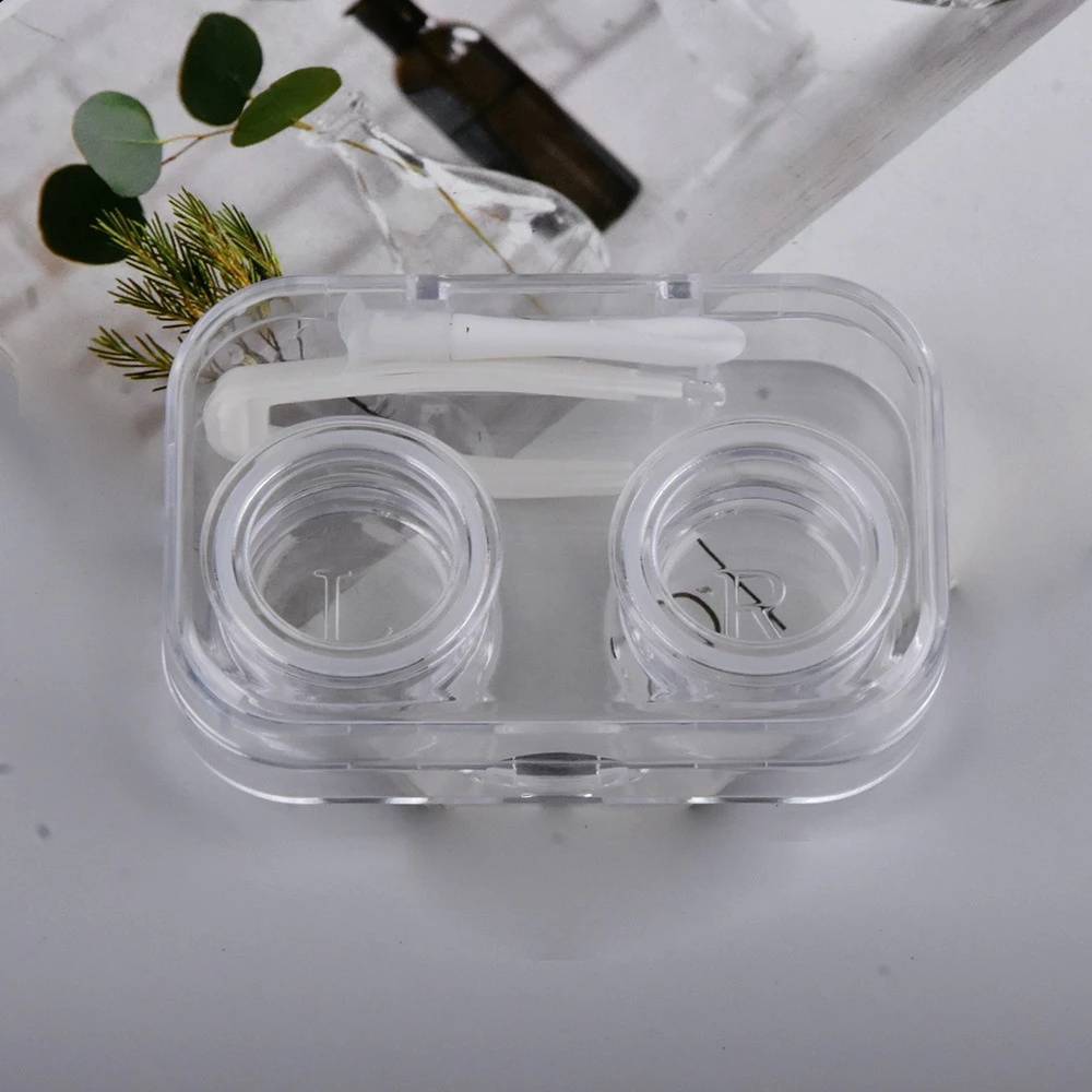 💛กล่องใส่คอนแทคเลนส์แบบใส กล่องเก็บคอนแทค พร้อมอุปกรณ์ (Contact lens Box Set) ตลับคอนแทคเลนส์ 💛