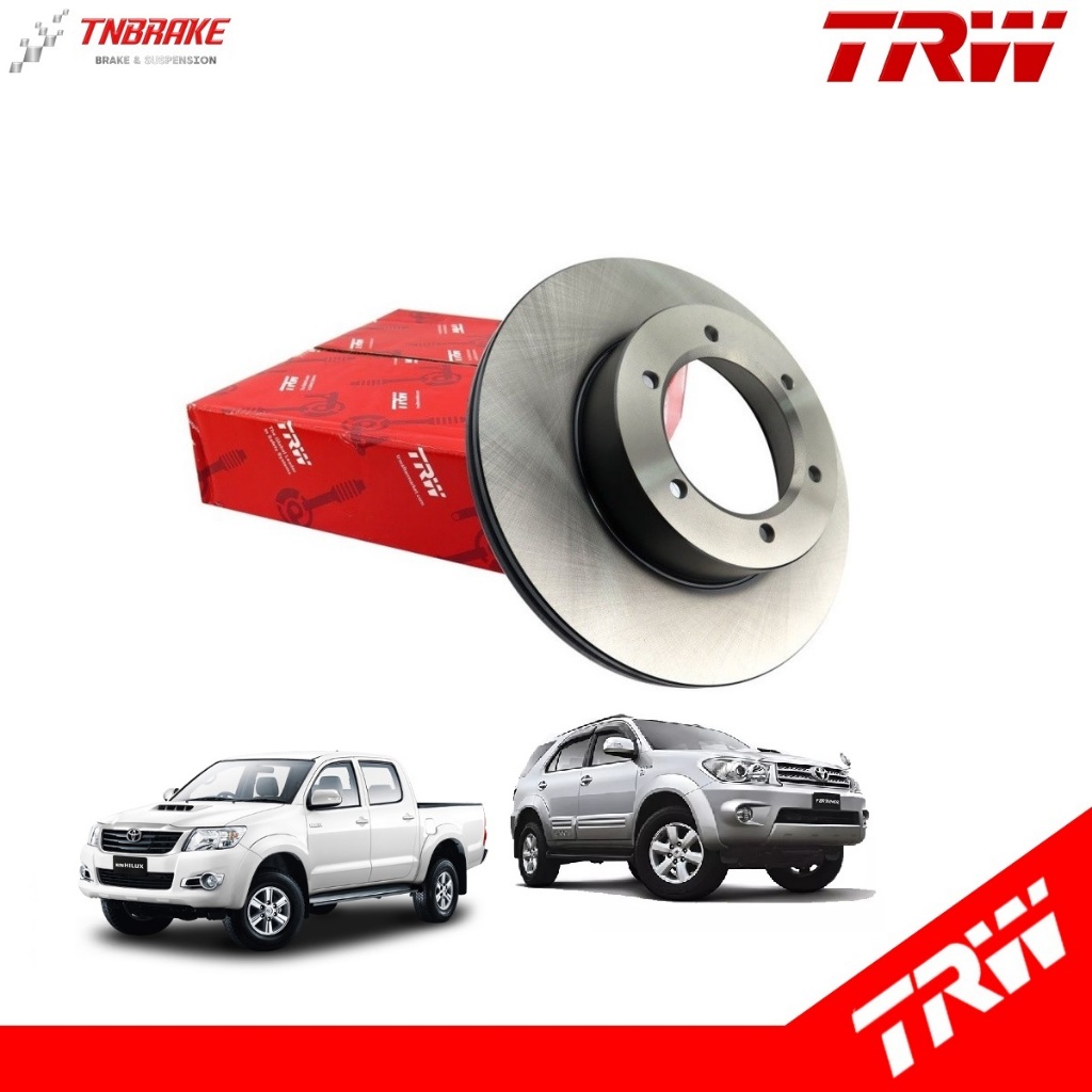 TRW จานดิสเบรกหน้า Toyota Vigo Fortuner ปี 2004-2014 / จานดิสเบรค จานเบรก / DF7326 / DF7490 / DF7461