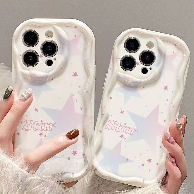 [จัดส่งในพื้นที่] เคสโทรศัพท์ลายดาวเข้ากันได้กับ iPhone 11 13 14 15 12 Pro Max 7 8 14 15 Plus X XR XS Max 12 13 Mini