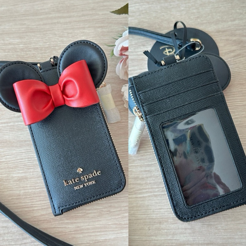 🎀 (สด-ผ่อน) กระเป๋าทรงกล่อง WLRU6068 และคล้องบัตร LG654 K4758 Disney x Kate Spade new york minnie mouse camera bag