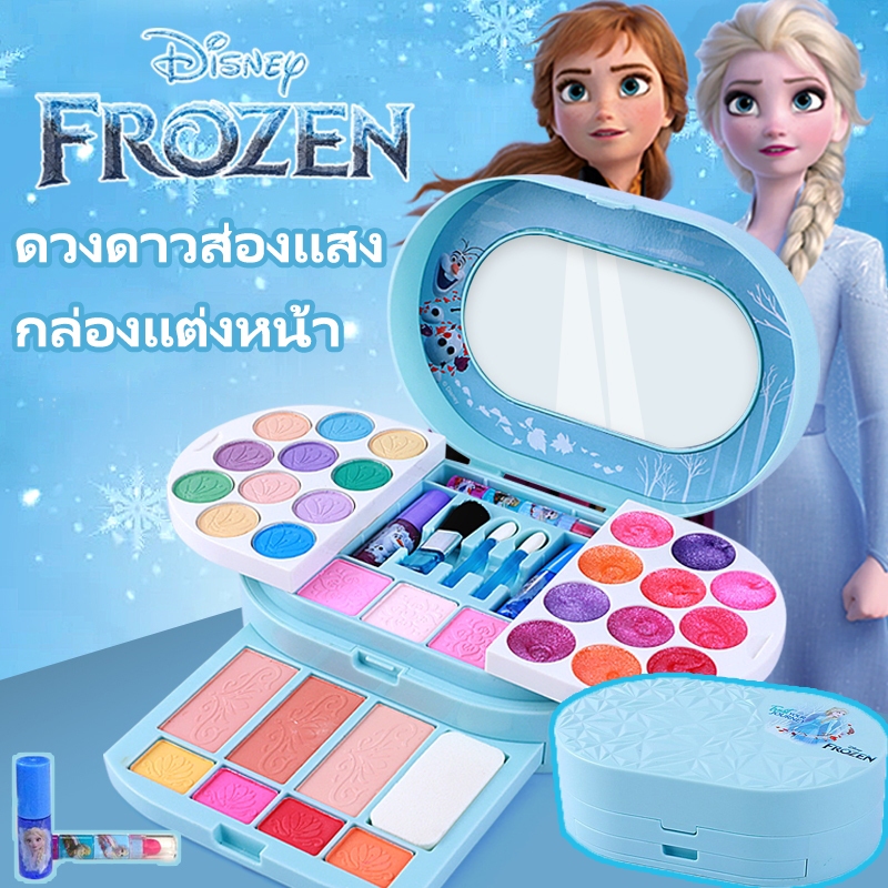 Disneyปลอดสารพิษเครื่องสำอางสำหรับเด็กลายเจ้าหญิงเอลซ่าชุดแต่งหน้าเด็ก เซตแต่งหน้าเด็ก