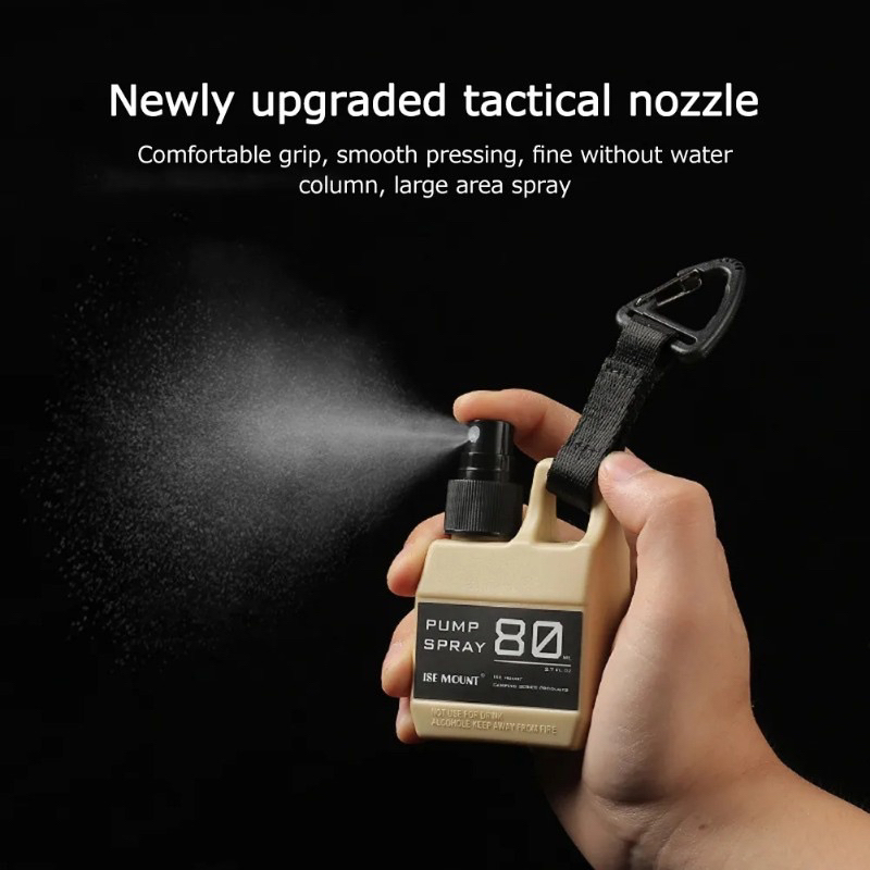ขวดเปล่า สเปรย์ 80ml ใส่ ทนต่อสารเคมี แข็งแรง พกพาสะดวก spray camping เดิน ป่า กระเป๋า ตะขอ outdoor ท่องเที่ยว แคมป์ปิ้ง ราคา ถูกที่สุด ดีลบีเคเค แกลเลอรีภาพที่ 2